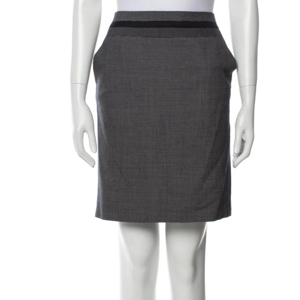 Akris Punto women's plaid striped‎ pencil Skirt high rise pockets